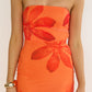 Madison Strapless Bandeau Floral Midi Dress
