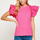 Maysvill eFlutter Ruffle Sleeve Top