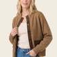 Suede Accent Sweater Jacket