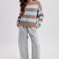 Report Striped Boat Neckline Sweater