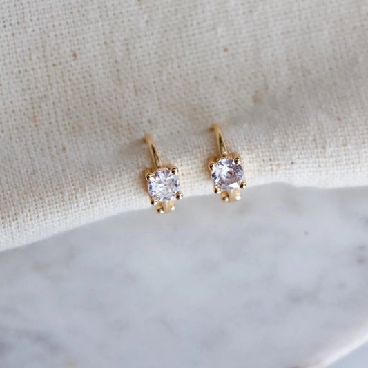 Mini CZ Huggie Earrings