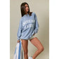 Oversized Reversible "American Classic" Mock Neck Sweatshirt