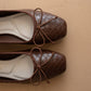 The Logan | Coffee Woven Ballet Fall Flat