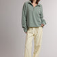 Benefit Striped Half Zip Up Knit Pullover