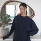 Writer Navy Blue Polka Dot Loungewear Long Sleeve Top