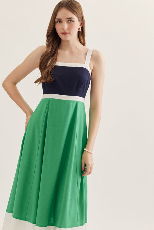 Corvallis Color Block Midi Dress