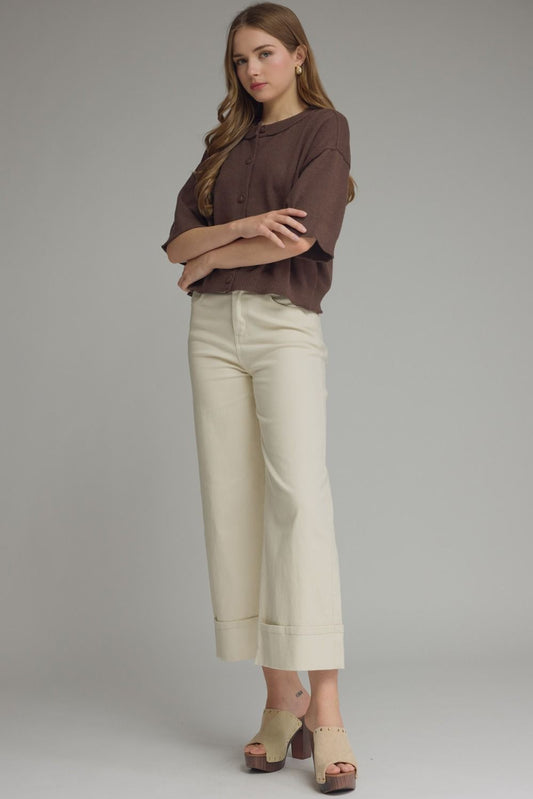 Wenatchee Solid Round Neck Short Sleeve