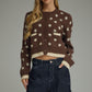 Strength Polka Dot Cardigan Sweater