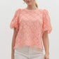 Lebanon Solid 3D Embroidered Blouse