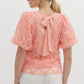 Lebanon Solid 3D Embroidered Blouse