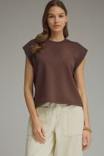 James Cap Sleeve Round Neck Blouse