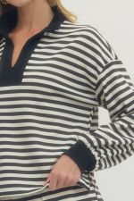 Prince Striped Long Sleeve Knit Top