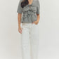 Dixon Gingham Triple Tie Bow Accent Blouse