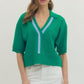 Galena Wide Short Sleeve Knit Top