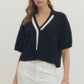 Galena Wide Short Sleeve Knit Top