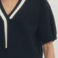 Galena Wide Short Sleeve Knit Top