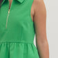 Sycamore Solid Sleeveless Half Zip Front Top