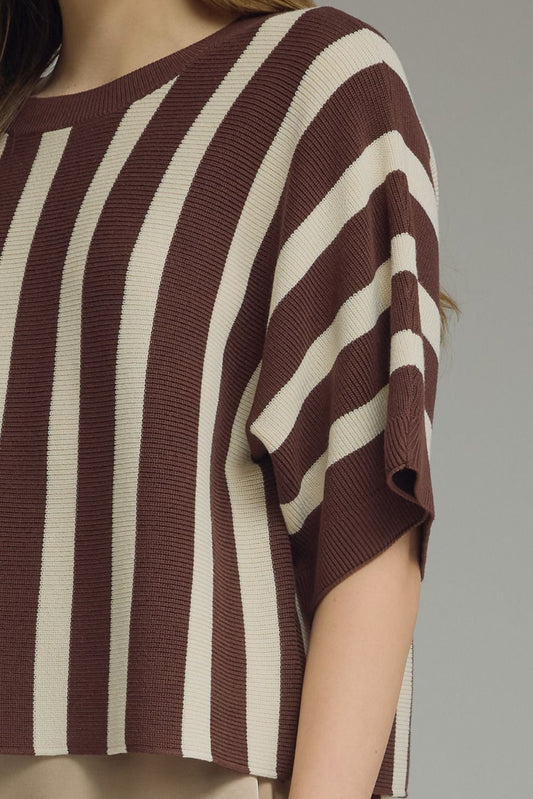 Medford Striped Dolman Top