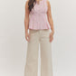 Huntley Solid Sleeveless Peplum Top