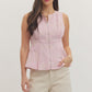 Huntley Solid Sleeveless Peplum Top