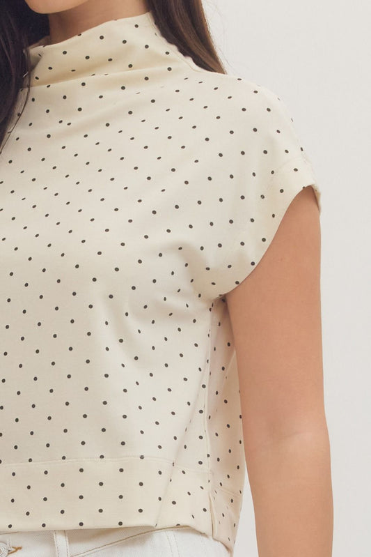 Oregon Polka Dot Cap Sleeve Top