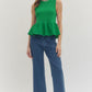 Fulton Solid Sleevless Peplum Top