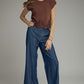 Vibes Solid Cap Sleeve Knit Sweater with Lace Trim