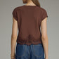 Vibes Solid Cap Sleeve Knit Sweater with Lace Trim