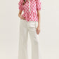 Jacksonville Printed Puff Peplum Top