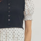Marion Polka Dot Short Puff Sleeve Top