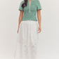 Taylorville Gingham Short Sleeve Smocked Bodice Top