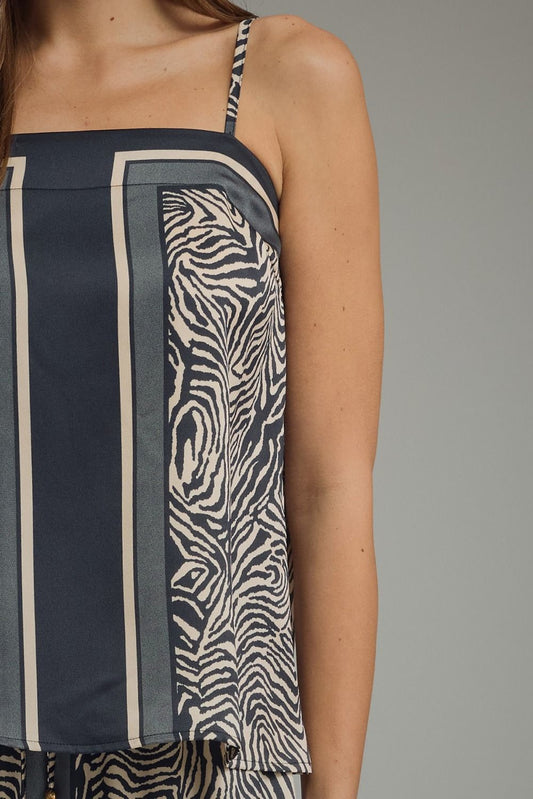 Packwood Cami Abstract Zebra Print