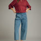 Bend Solid Round Neck 3/4 Sleeve Knit Sweater
