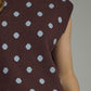 Pontiac Polka Dot Cap Sleeve Sweater
