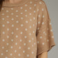 Truth Polka Dot Round Neck Short Sleeve Sweater