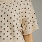 Truth Polka Dot Round Neck Short Sleeve Sweater