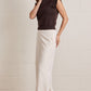 Newport Solid Mock Neck Cap Sleeve Sweater