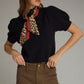 Beth Puff Sleeve With Scarf Sweater