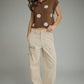 Cannon Polka Dot Collared Short Sleeve Sweater