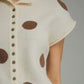 Cannon Polka Dot Collared Short Sleeve Sweater