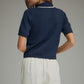 Tillamook Tie Neck Detail Short Sleeve Top