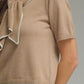 Tillamook Tie Neck Detail Short Sleeve Top