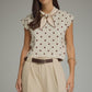 Radison Polka Dot Cap Sleeve Knit Top