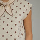 Radison Polka Dot Cap Sleeve Knit Top