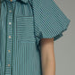 Sophia Stripe Short Puff Sleeve Top
