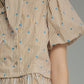Kylie Stripe Polka Dot Short Puff Sleeve Top