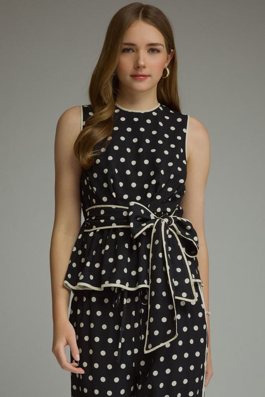 Dawson Polka Dot Sleeveless Top