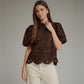 Eyelet Scallop Blouse