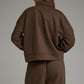 Trista Collared Half Zip Long Sleeve Top