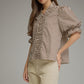 Media Stripe 3/4 Puff Sleeve Top